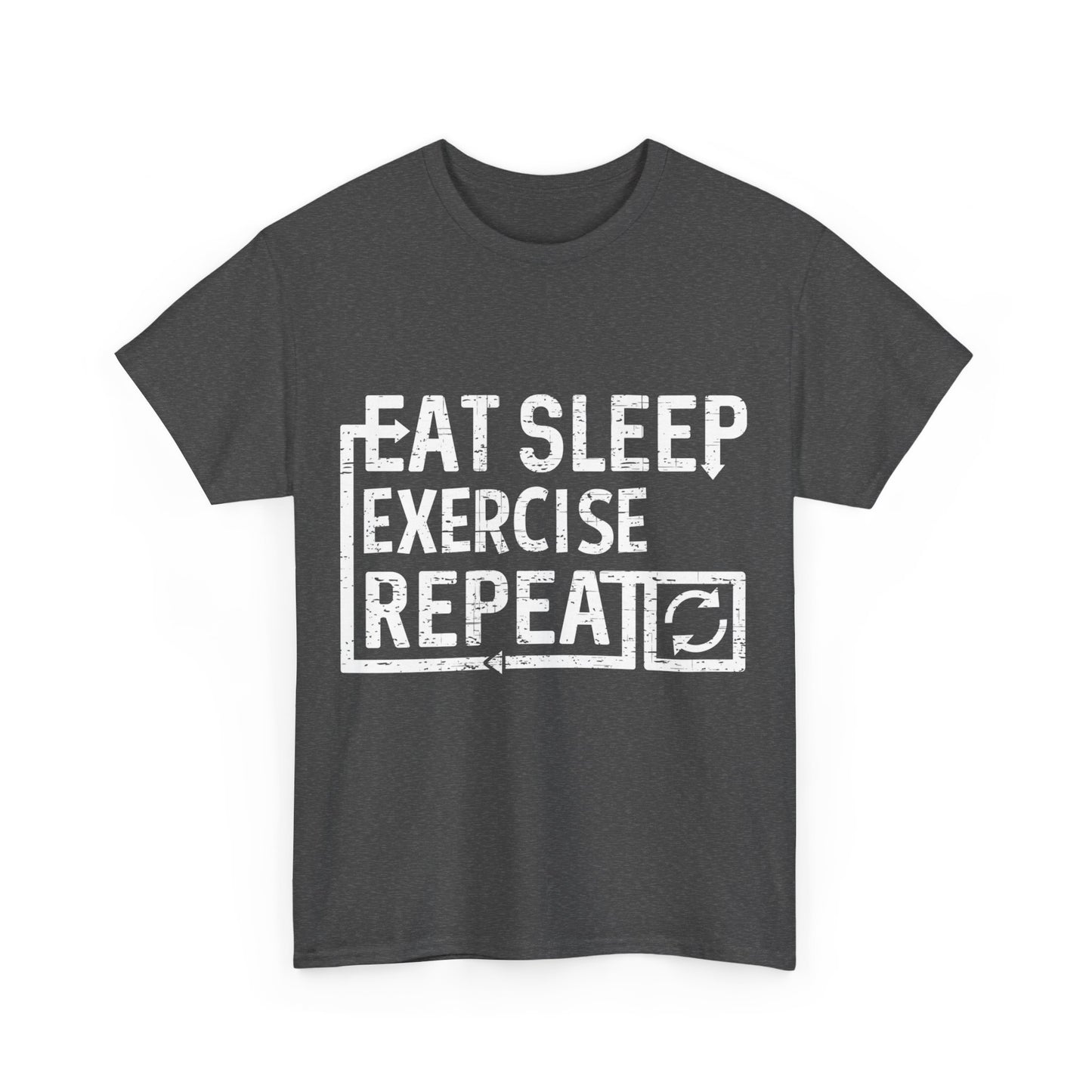 Eat Sleep Exercise Unisex Graphic T-Shirt, Sizes S-5XL