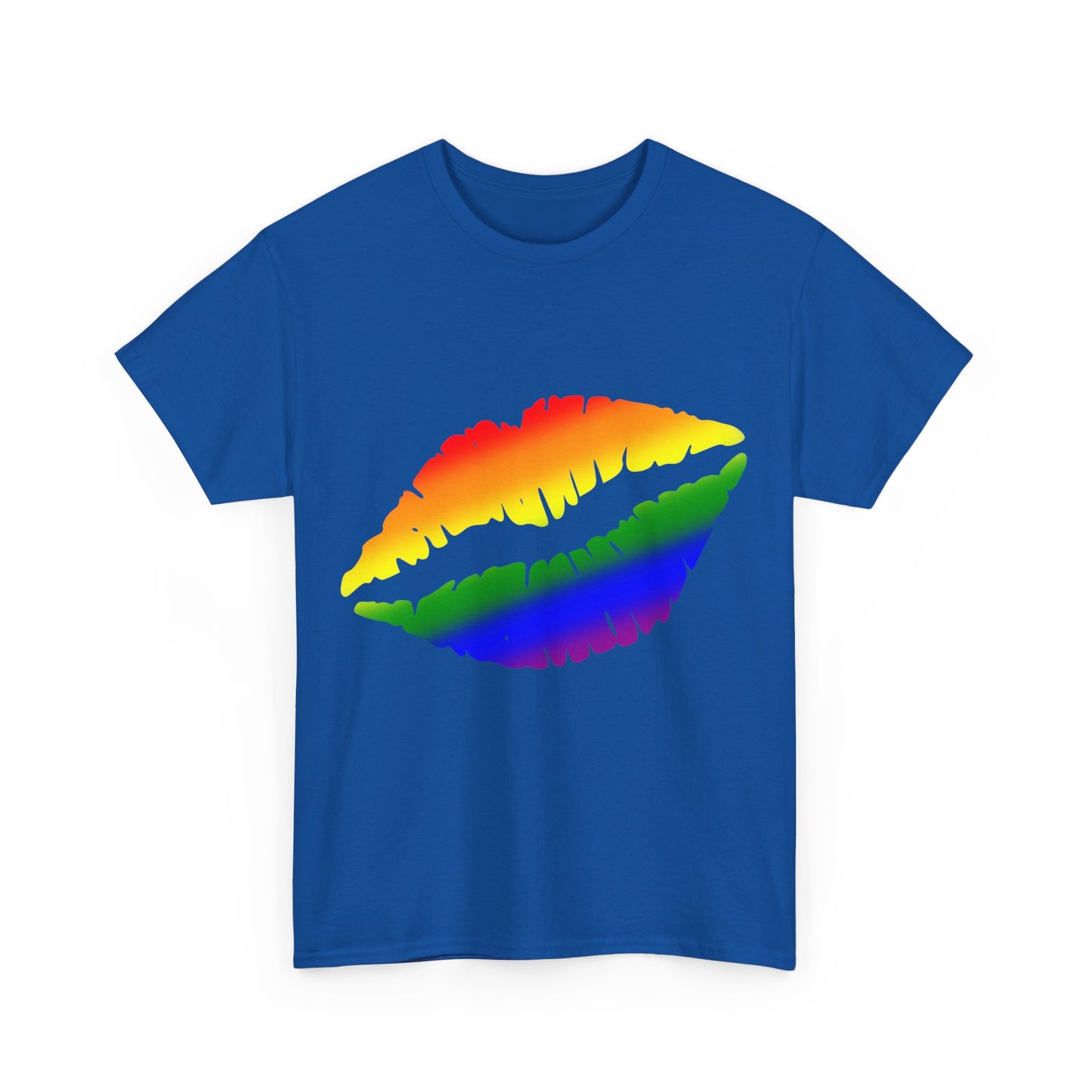 Rainbow Kissy Lips Unisex Graphic T-Shirt, Sizes S-5XL