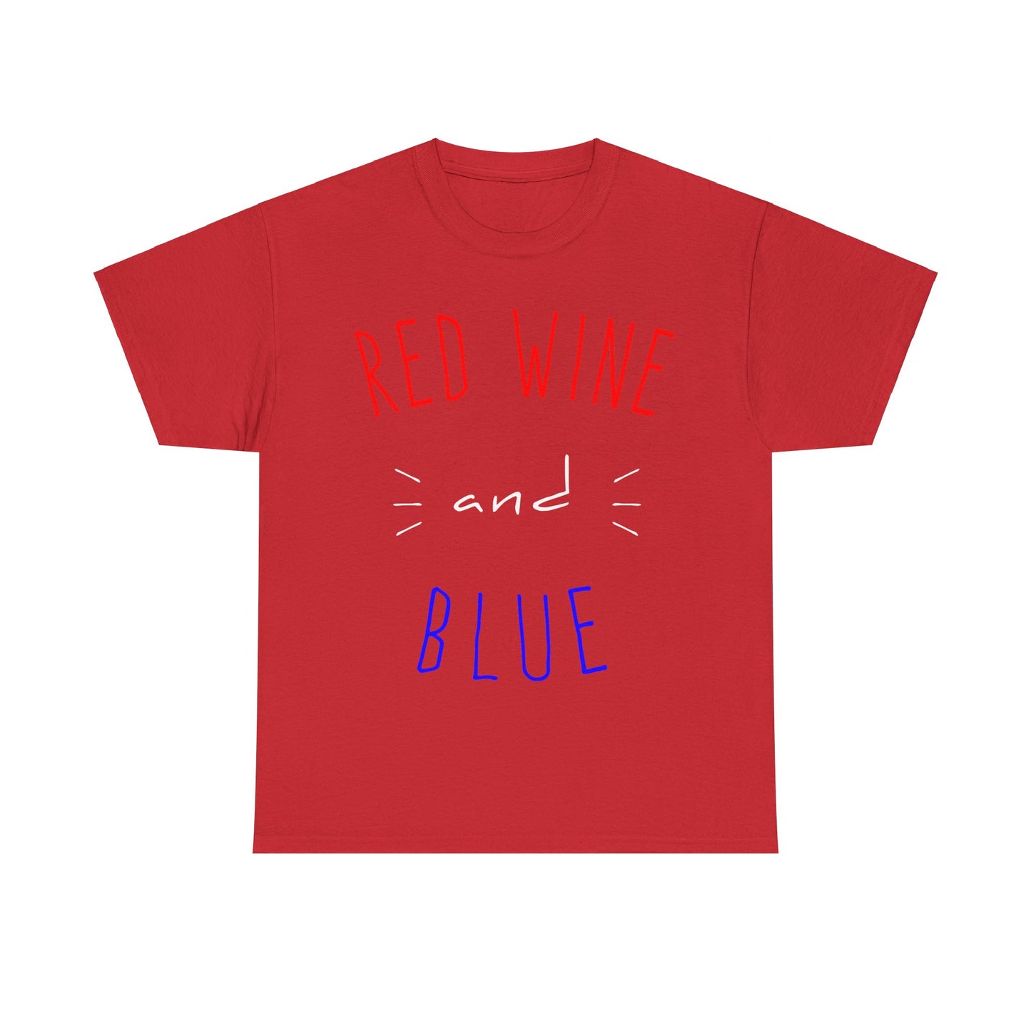 Red Wine And Blue Unisex Graphic T-Shirt, Sizes S-5XL