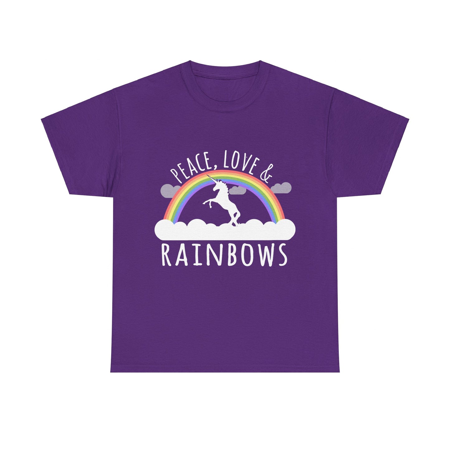 Peace Love And Rainbows Unisex Graphic T-Shirt, Sizes S-5XL