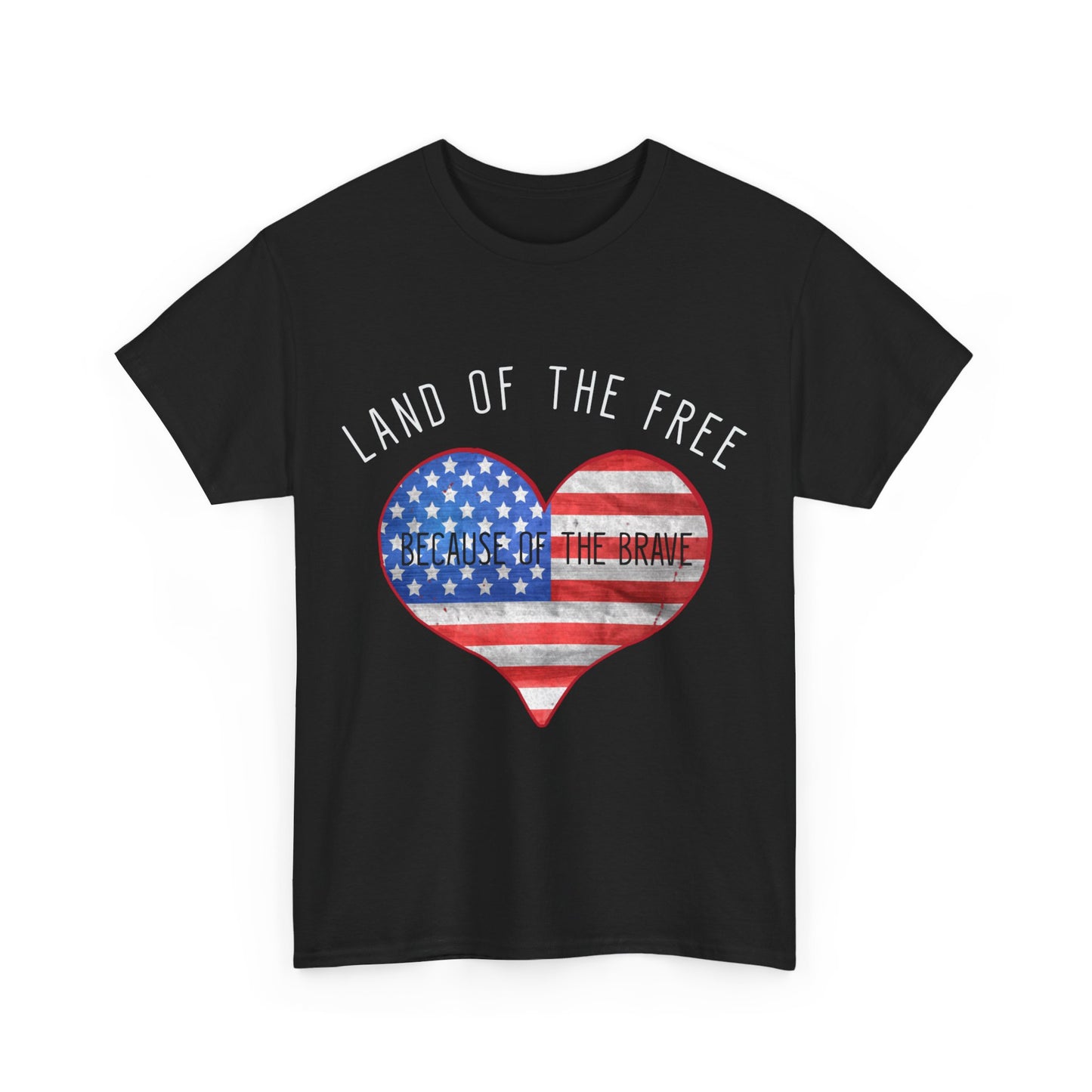 Land Of The Free Because Of The Brave 4th of July Unisex Graphic T-Shirt, Sizes S-5XL