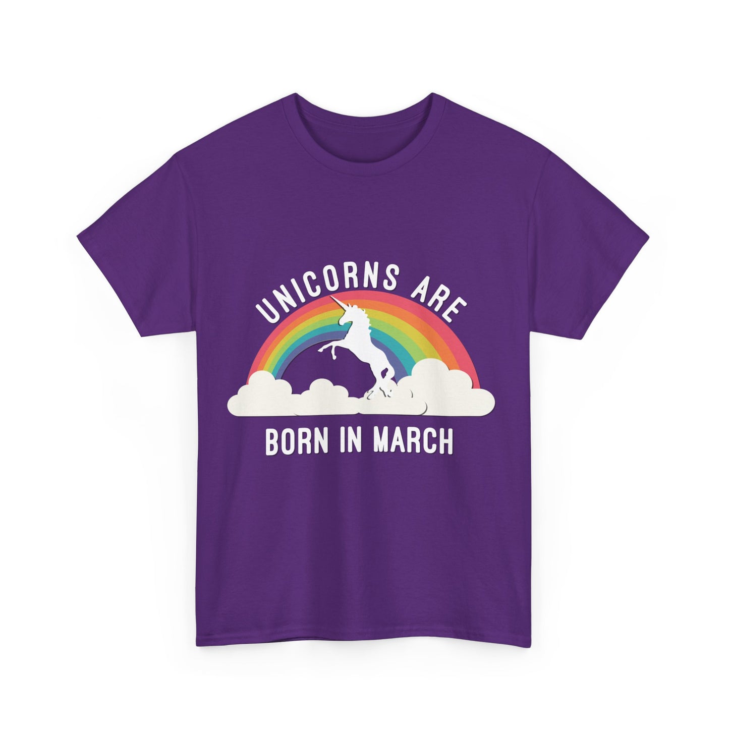 Unicorns Are Born In March Unisex Graphic T-Shirt, Sizes S-5XL