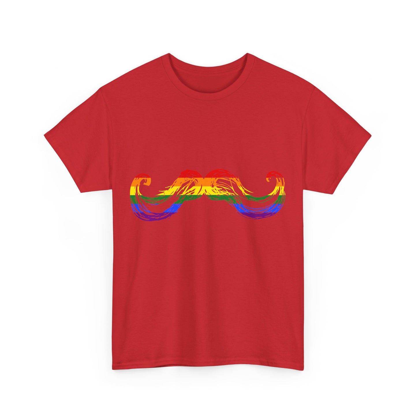 Gay Pride Mustache Unisex Graphic T-Shirt, Sizes S-5XL