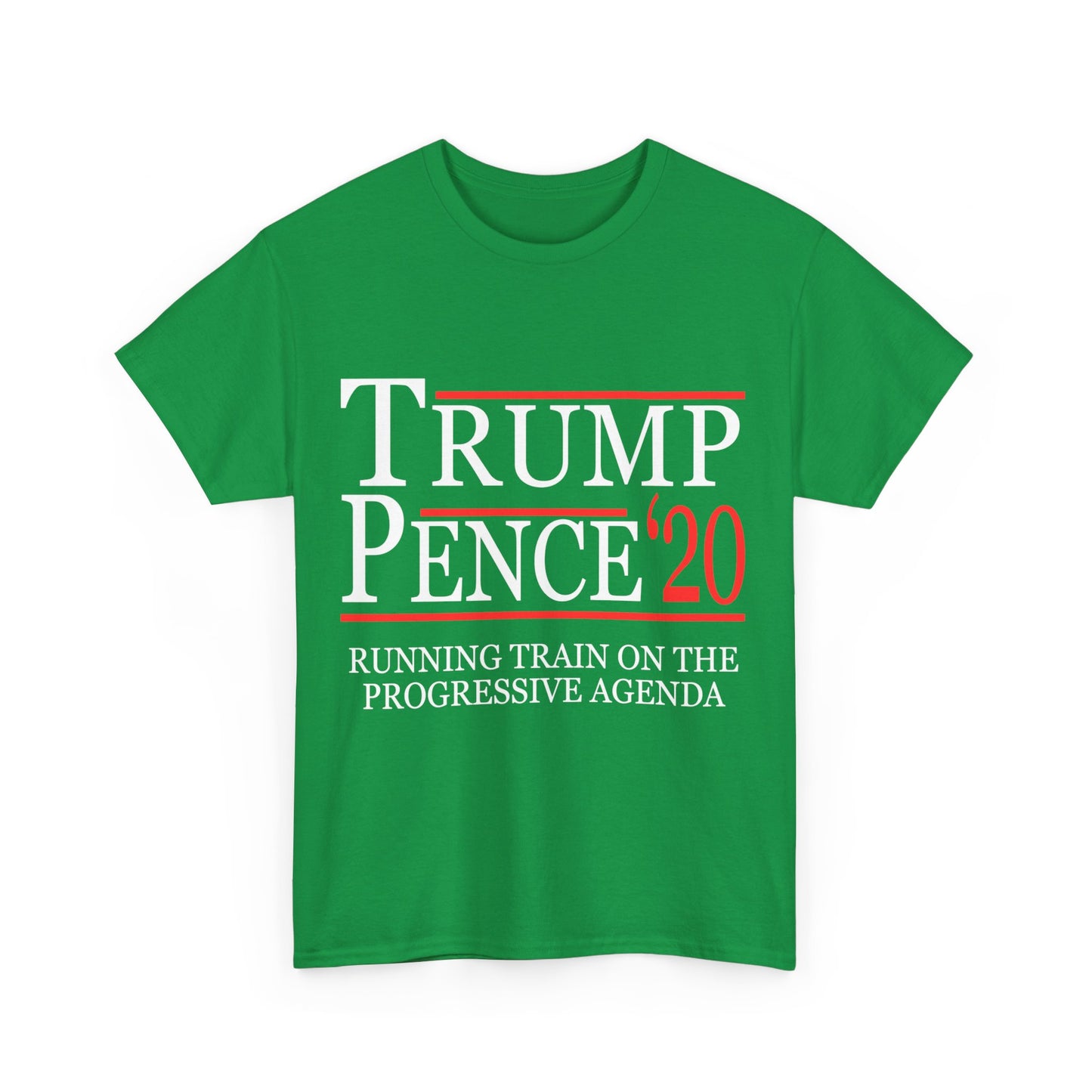 Trump Pence 2020 Running Train on the Progressive Agenda Unisex Graphic T-Shirt, Sizes S-5XL