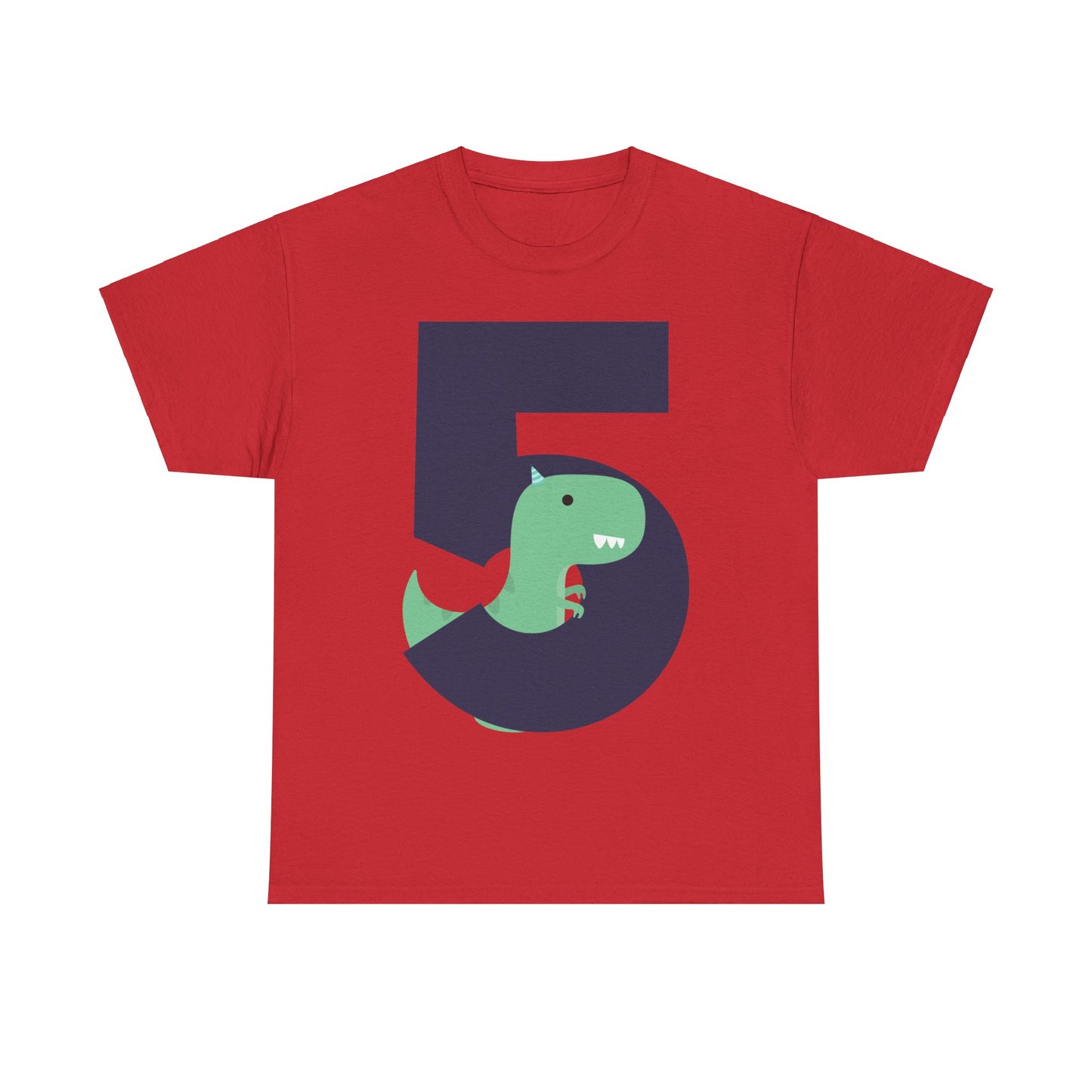 5 Fifth Birthday T-Rex Dinosaur Unisex Graphic T-Shirt, Sizes S-5XL