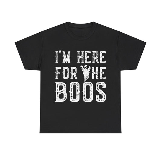 I'm Here For The Boos Halloween Unisex Graphic T-Shirt, Sizes S-5XL