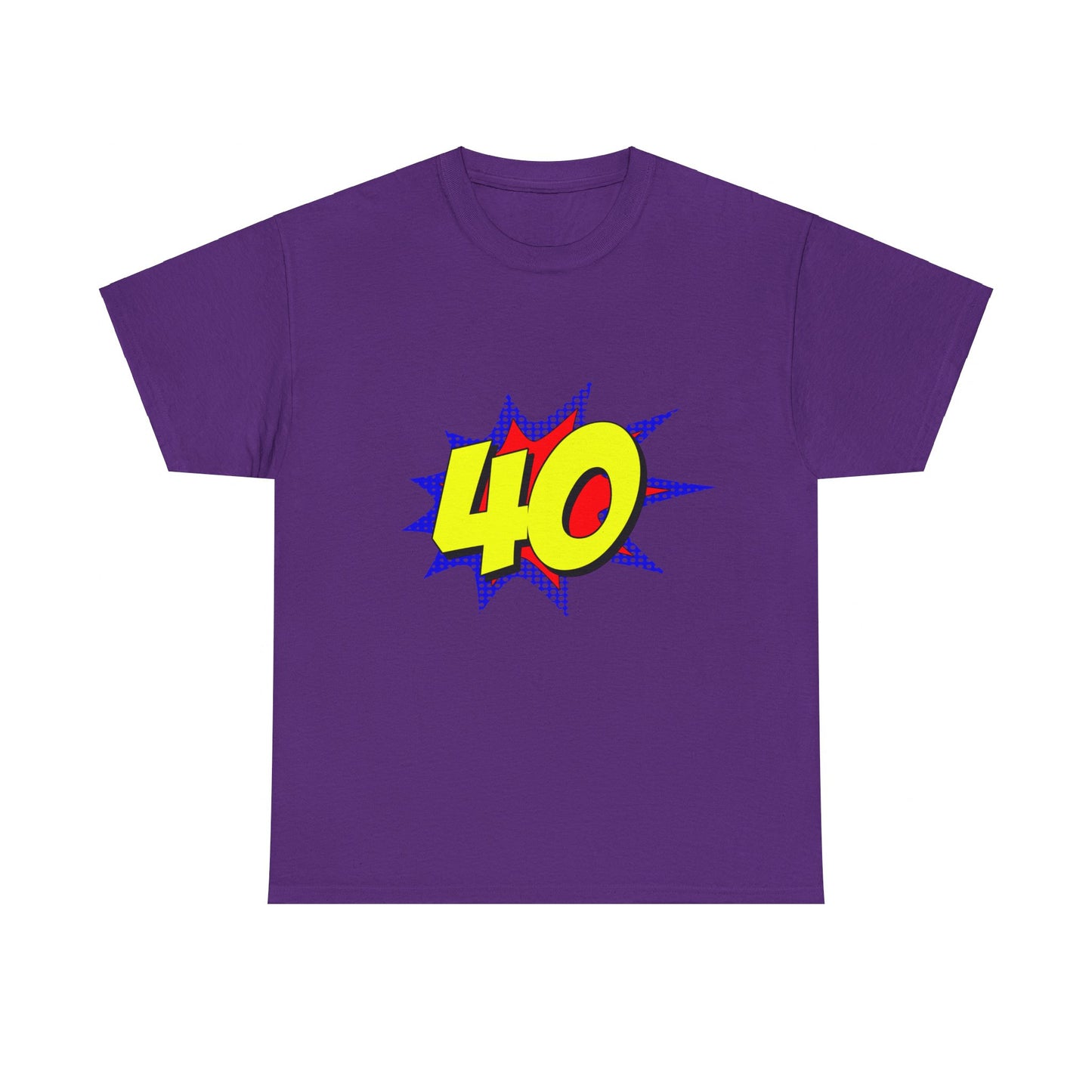 Superhero 40 Years Old Birthday Unisex Graphic T-Shirt, Sizes S-5XL