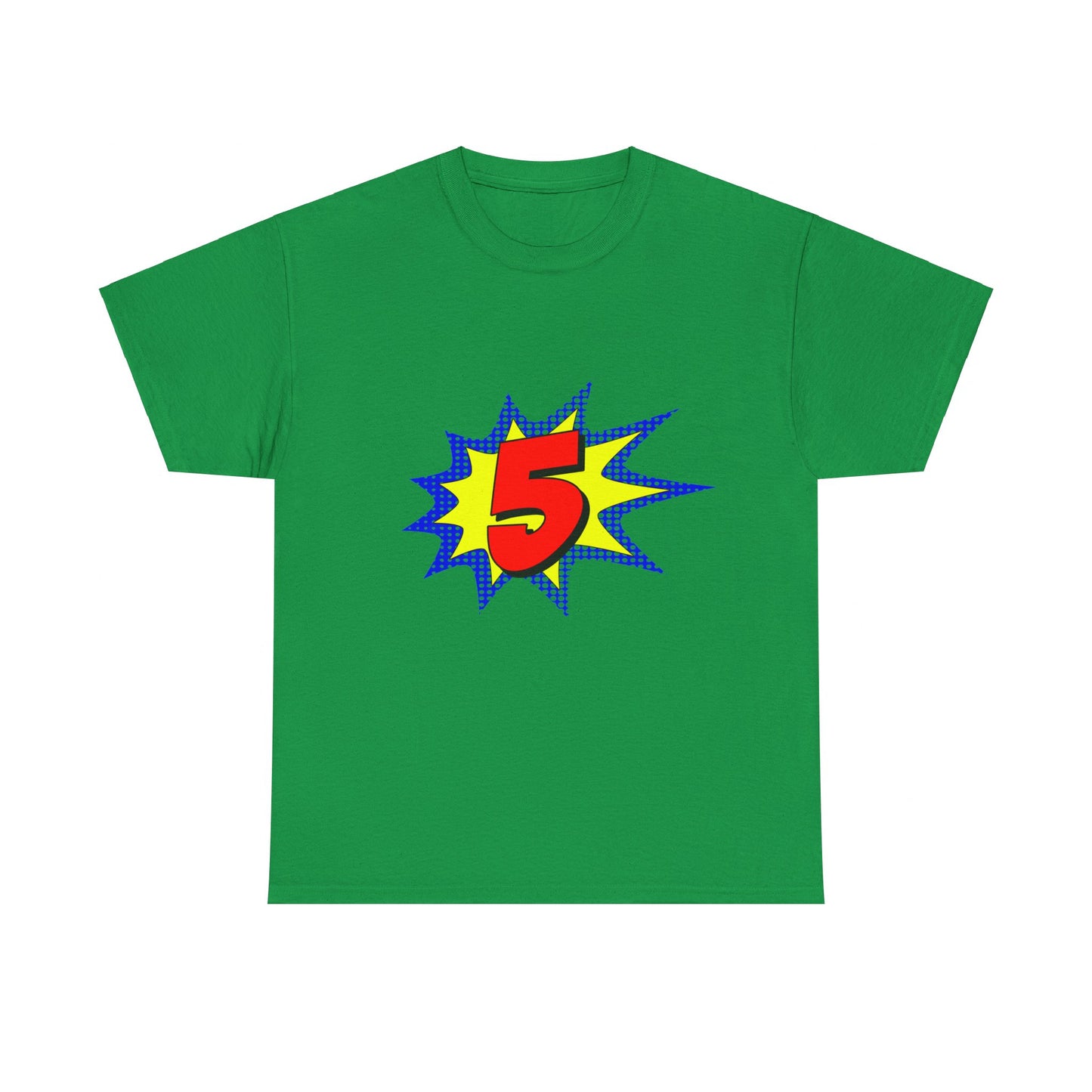 Superhero 5 Years Old Birthday Unisex Graphic T-Shirt, Sizes S-5XL