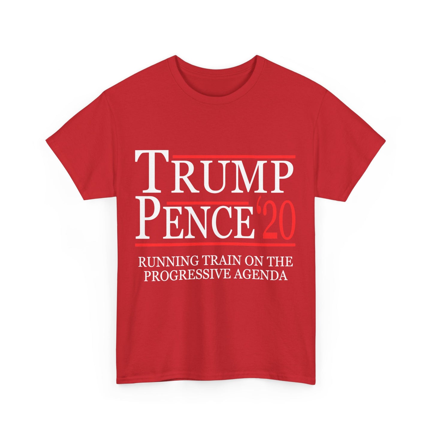 Trump Pence 2020 Running Train on the Progressive Agenda Unisex Graphic T-Shirt, Sizes S-5XL