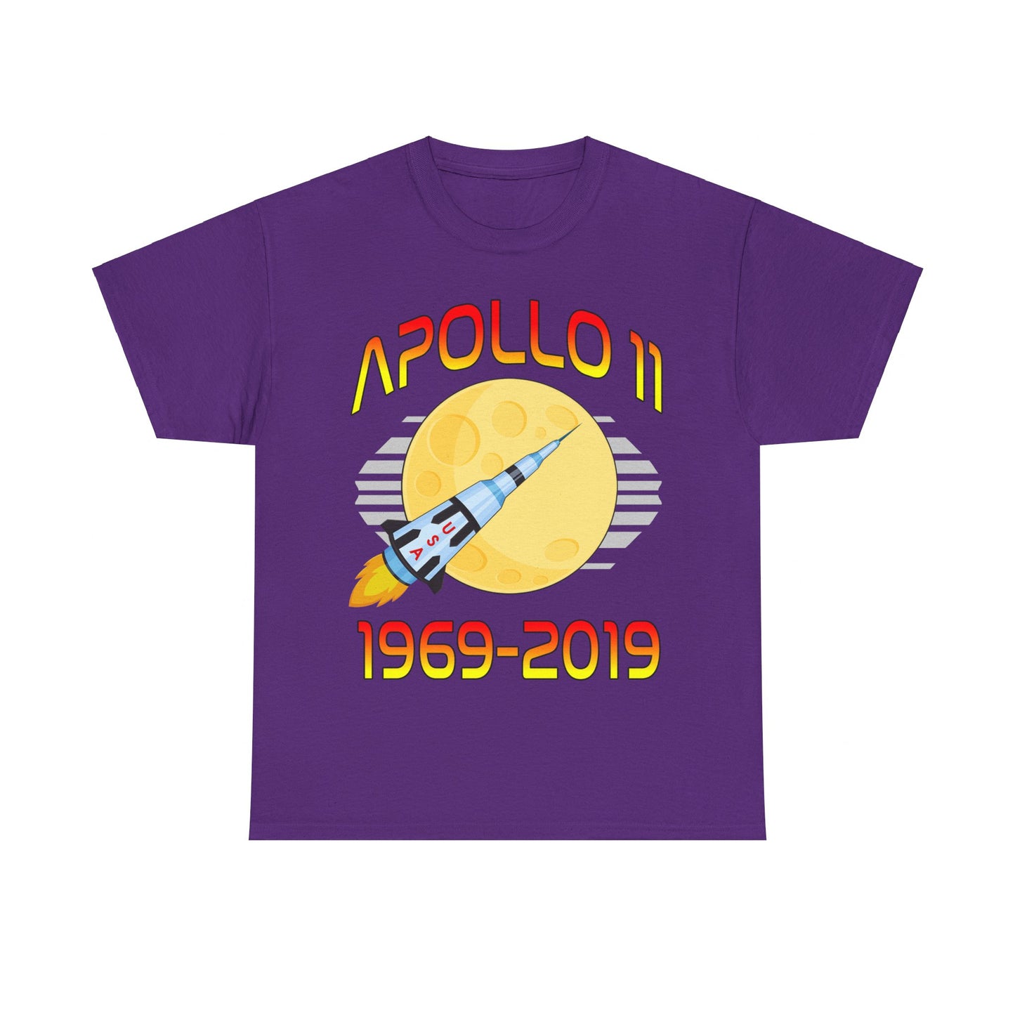 Apollo 11 50th Anniversary Retro Moon Landing Unisex Graphic T-Shirt, Sizes S-5XL