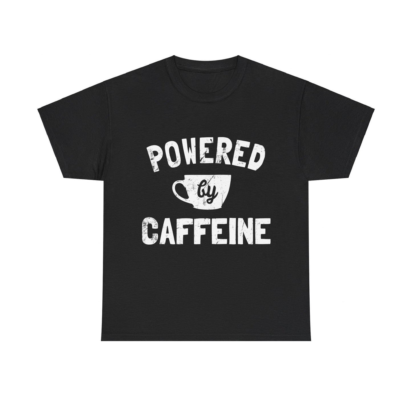 Powered by Caffeine Funny Coffee Unisex Graphic T-Shirt, Sizes S-5XL