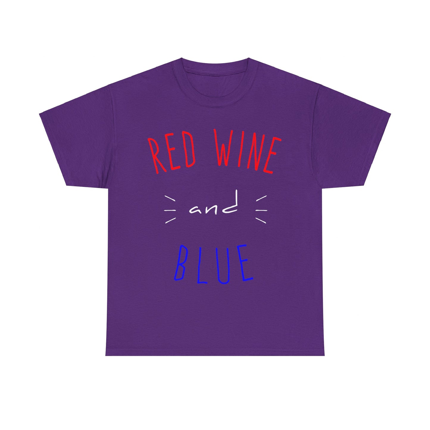 Red Wine And Blue Unisex Graphic T-Shirt, Sizes S-5XL