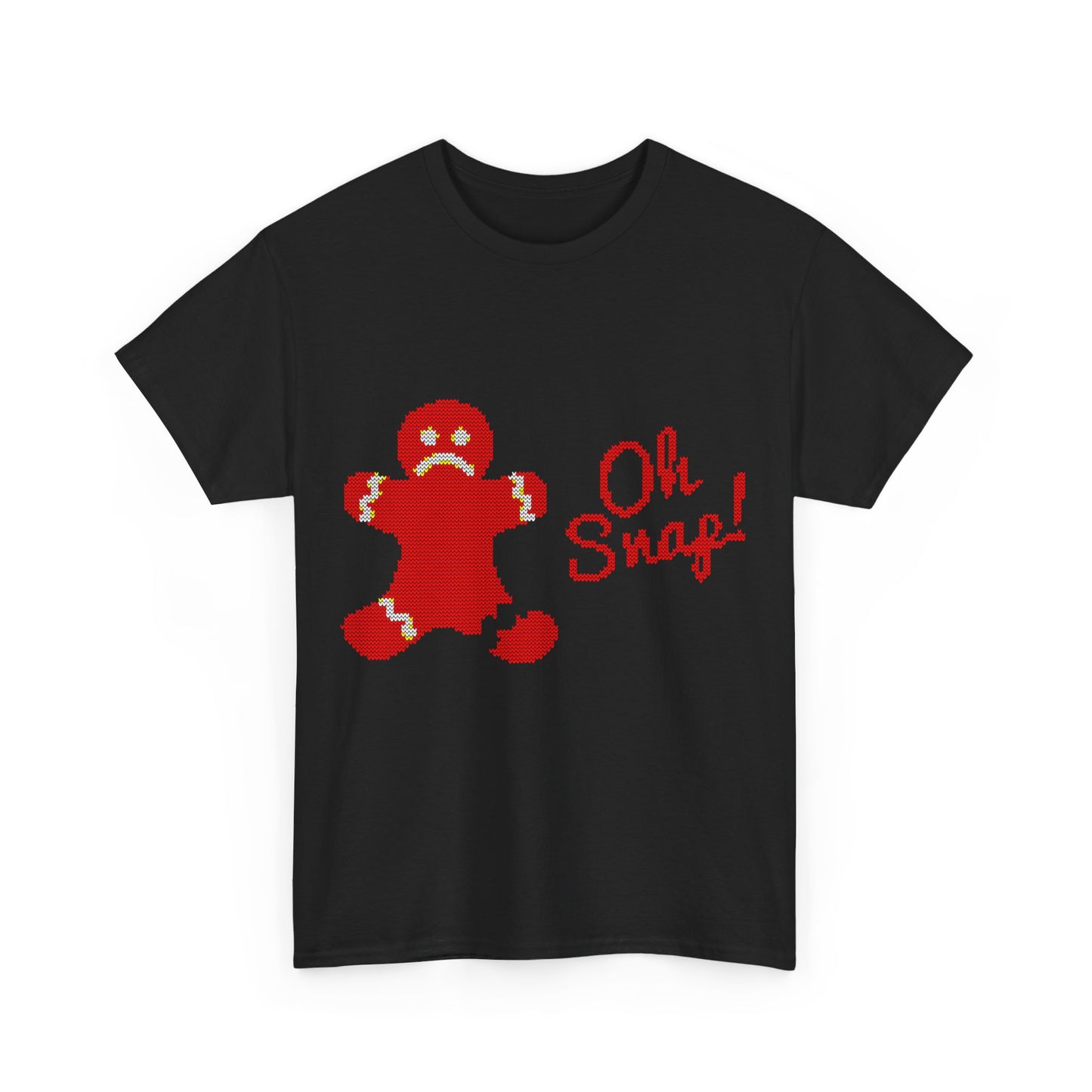 Oh Snap Gingerman Ugly Christmas Unisex Graphic T-Shirt, Sizes S-5XL