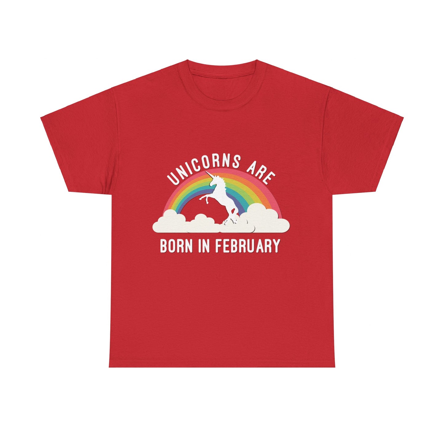 Unicorns Are Born In February Unisex Graphic T-Shirt, Sizes S-5XL