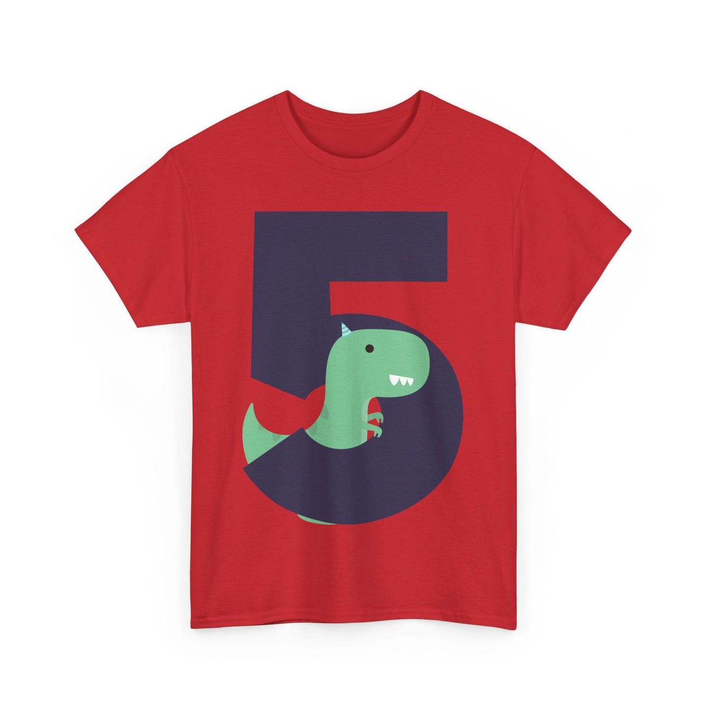 5 Fifth Birthday T-Rex Dinosaur Unisex Graphic T-Shirt, Sizes S-5XL