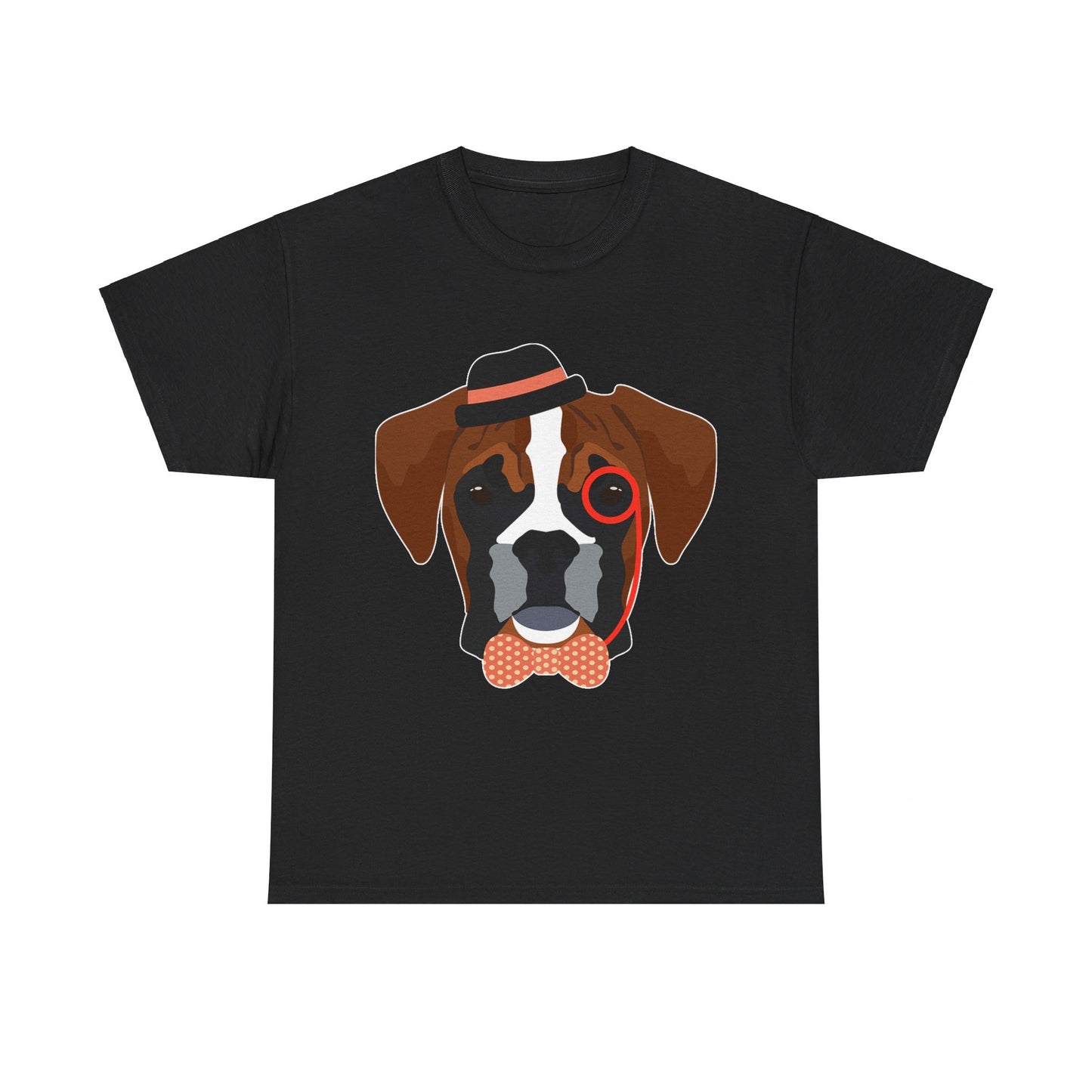 Hipster Boxer Dog Unisex Graphic T-Shirt, Sizes S-5XL