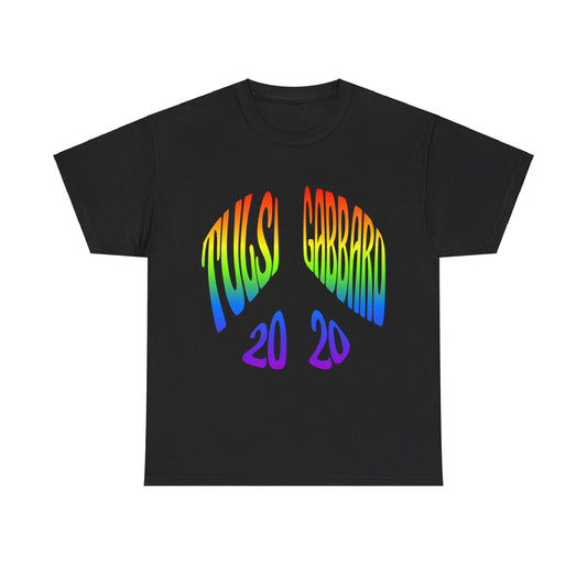 Tulsi Gabbard Peace in 2020 Rainbow Unisex Graphic T-Shirt, Sizes S-5XL