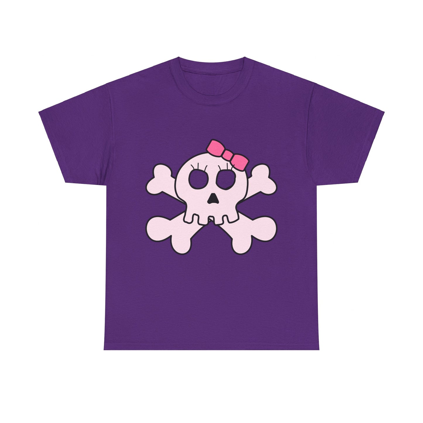 Cute Pink Skull And Bones Unisex Graphic T-Shirt, Sizes S-5XL