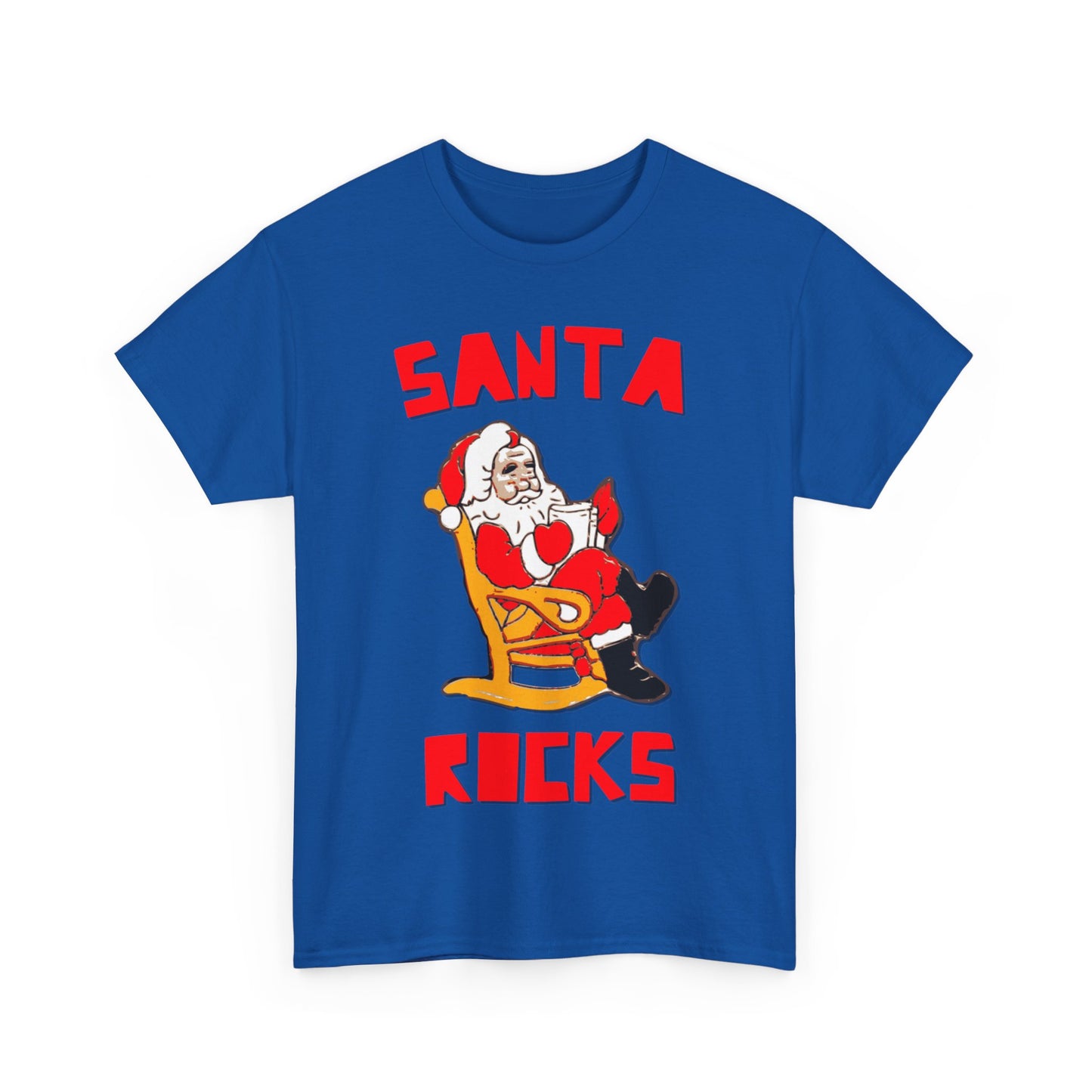 Santa Rocks Funny Christmas Unisex Graphic T-Shirt, Sizes S-5XL