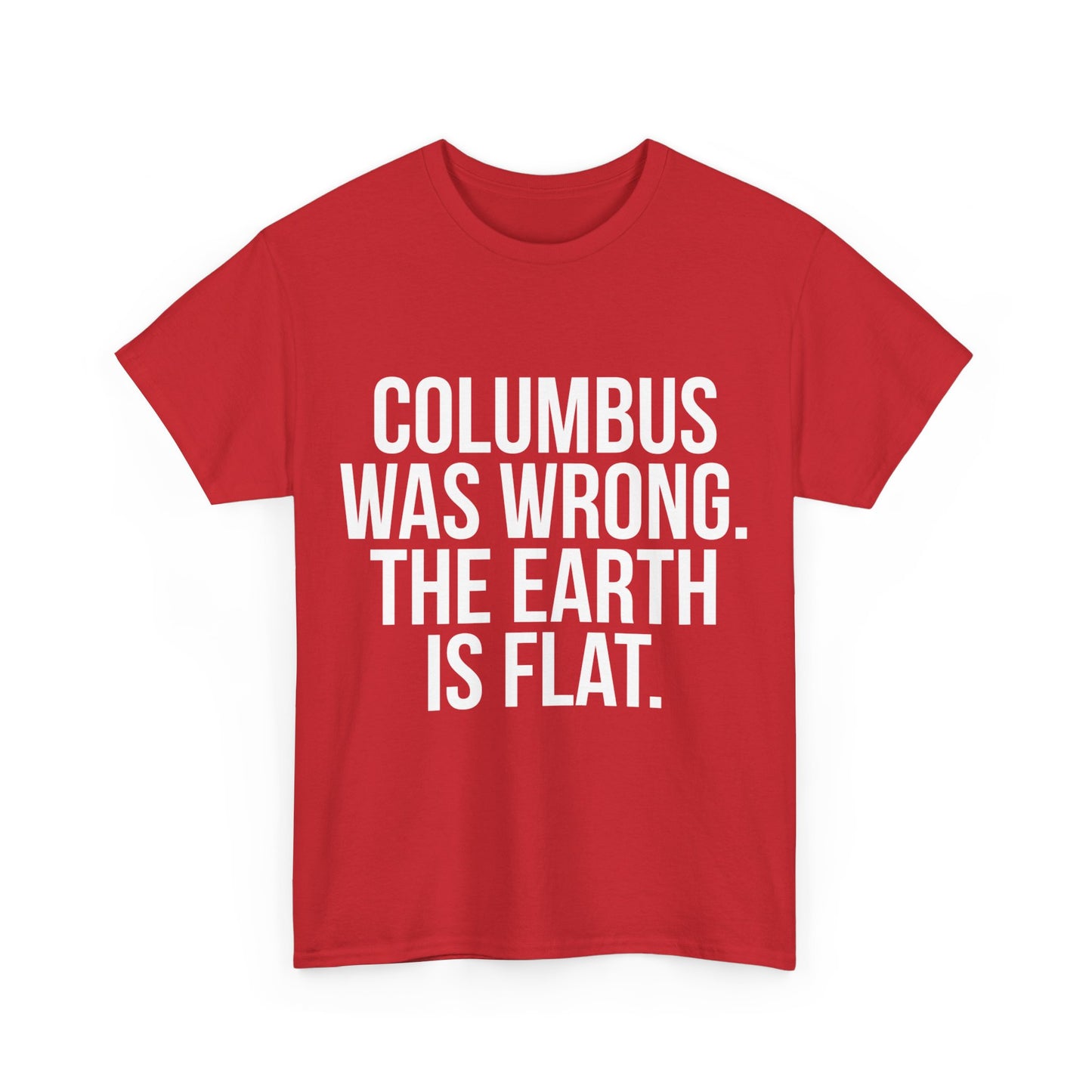 Columbus Flat Earth Unisex Graphic T-Shirt, Sizes S-5XL