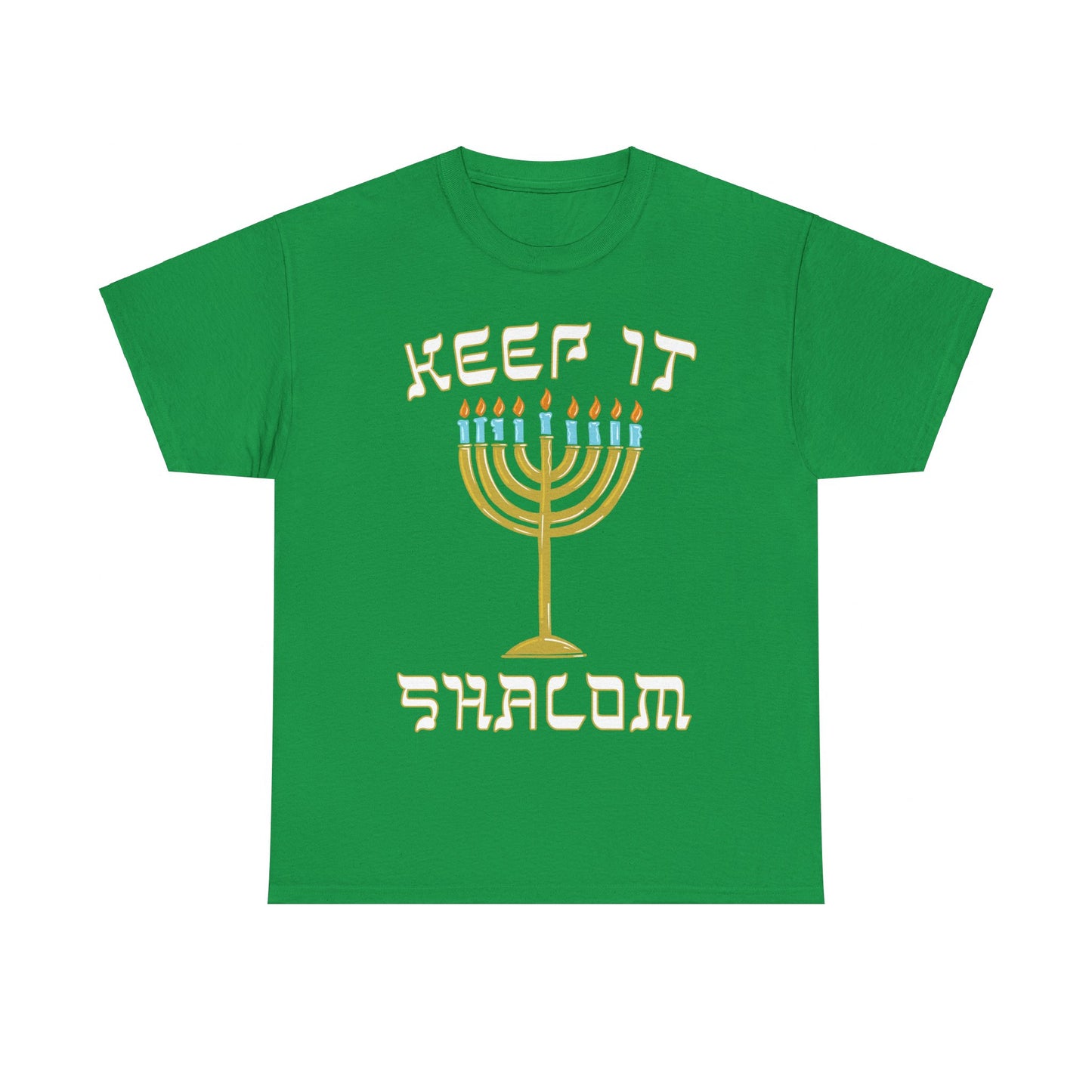 Keep is Shalom Hanukkah Menorah Unisex Graphic T-Shirt, Sizes S-5XL