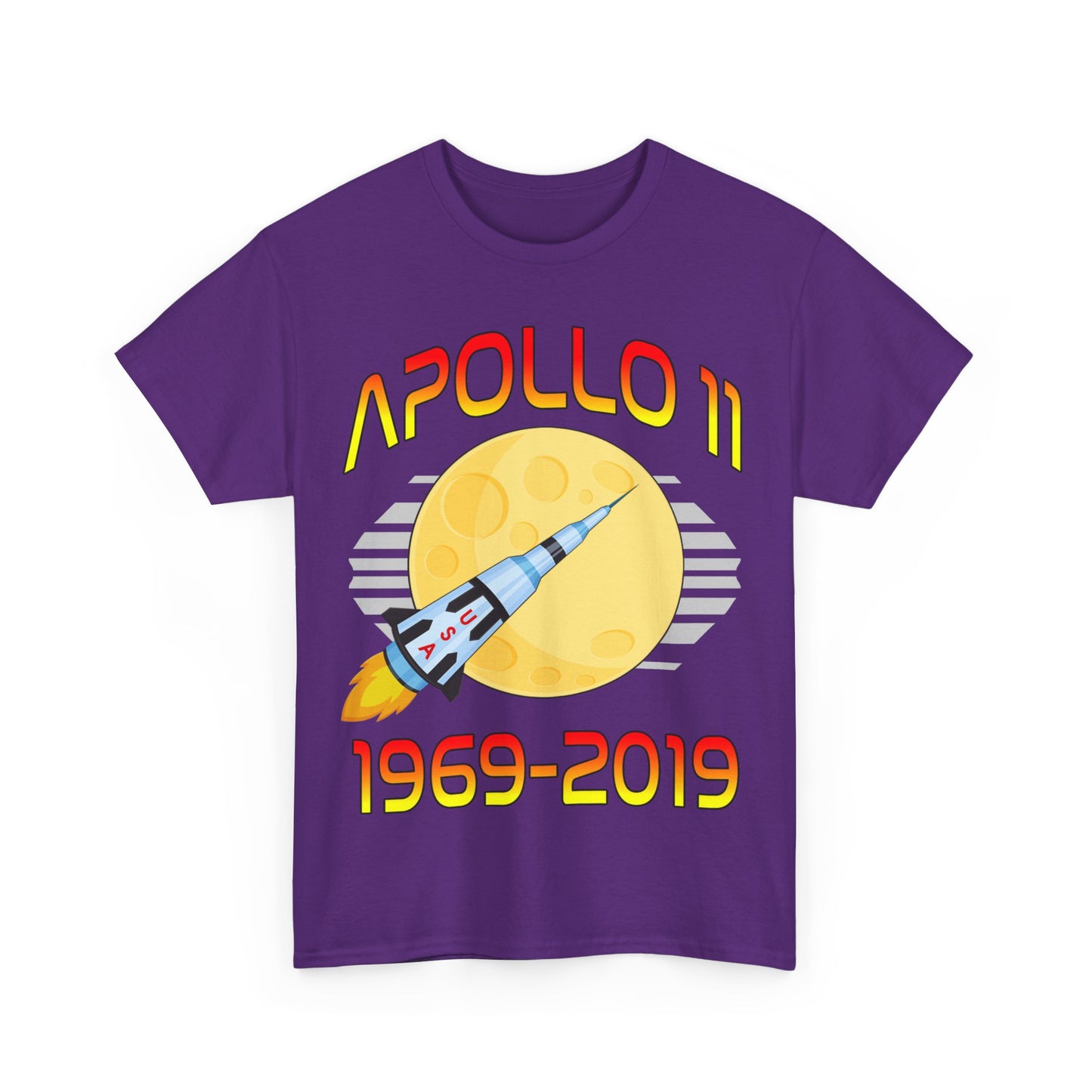 Apollo 11 50th Anniversary Retro Moon Landing Unisex Graphic T-Shirt, Sizes S-5XL