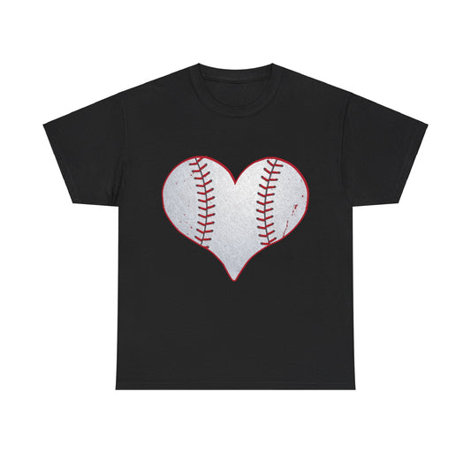 Baseball Heart Unisex Graphic T-Shirt, Sizes S-5XL