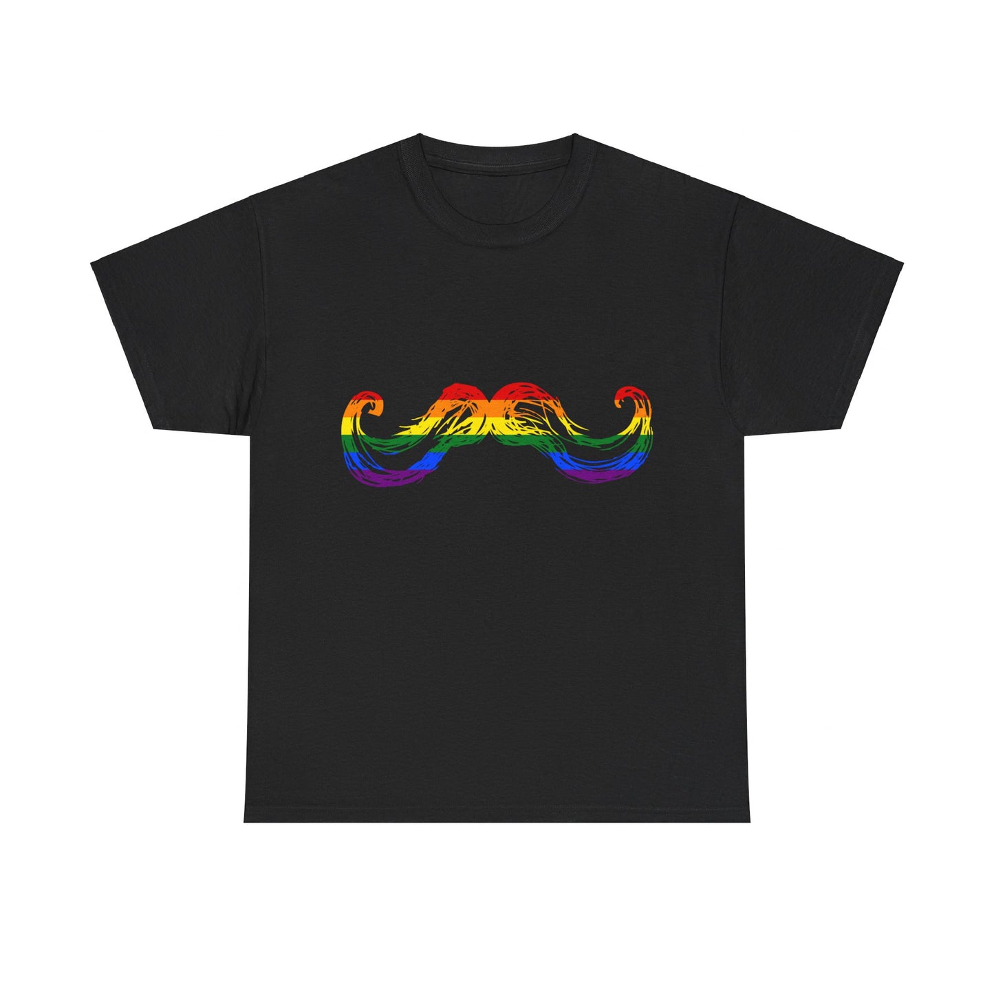 Gay Pride Mustache Unisex Graphic T-Shirt, Sizes S-5XL