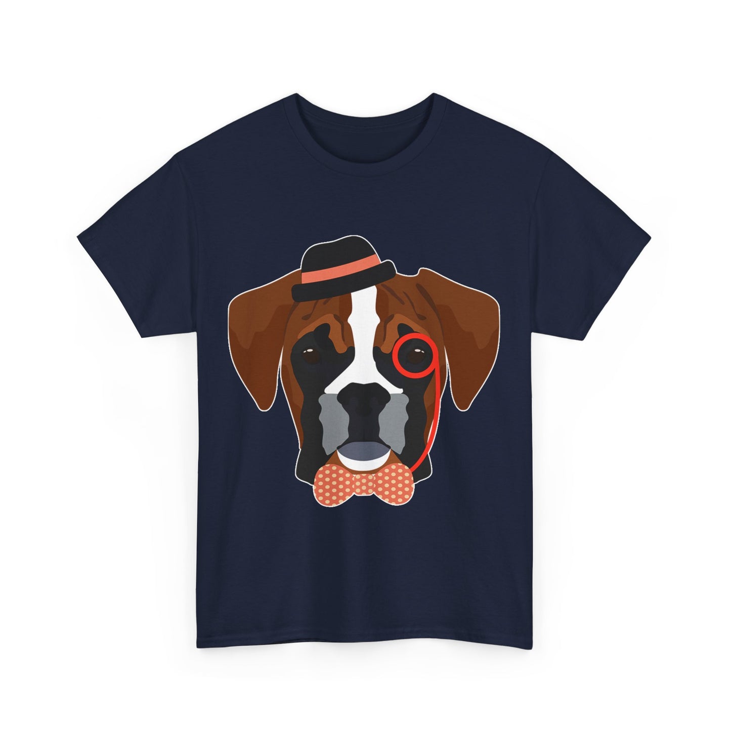 Hipster Boxer Dog Unisex Graphic T-Shirt, Sizes S-5XL