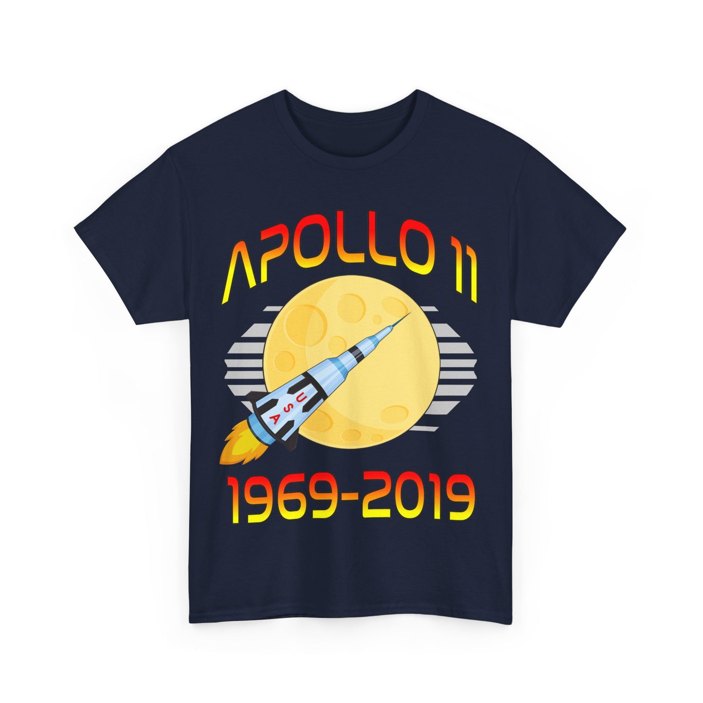 Apollo 11 50th Anniversary Retro Moon Landing Unisex Graphic T-Shirt, Sizes S-5XL