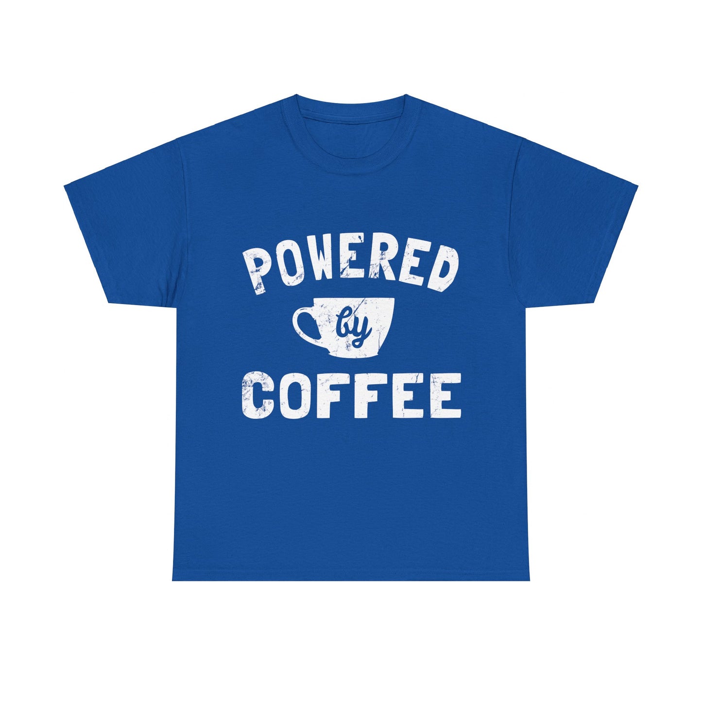 Powered by Coffee Funny Unisex Graphic T-Shirt, Sizes S-5XL