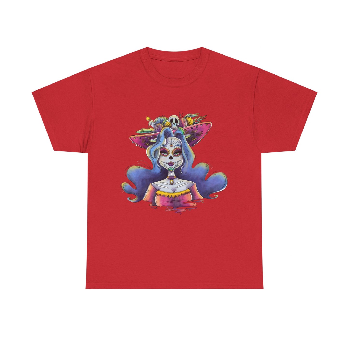 Day Of The Dead La Calavera Catrina Unisex Graphic T-Shirt, Sizes S-5XL