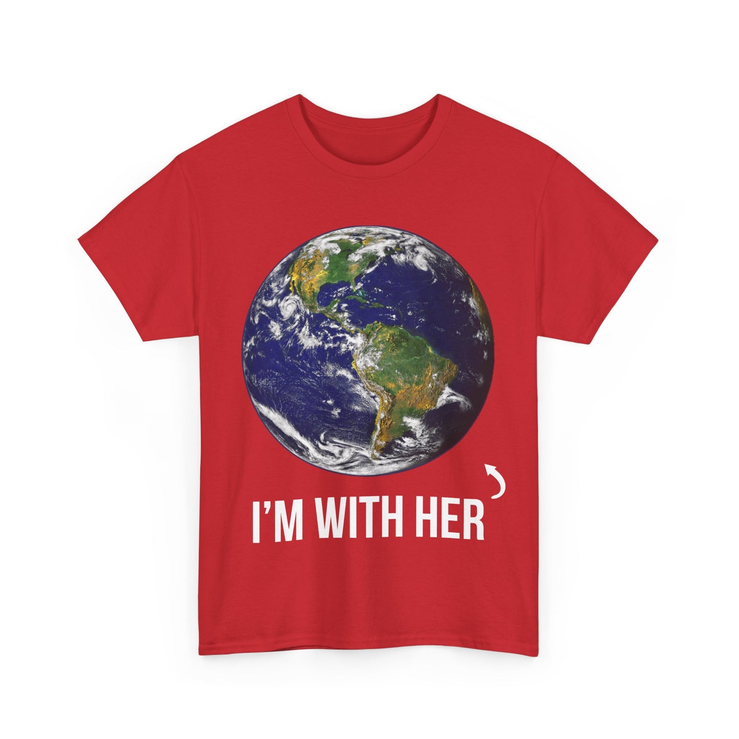 I'm With Her Mother Earth Unisex Graphic T-Shirt, Sizes S-5XL