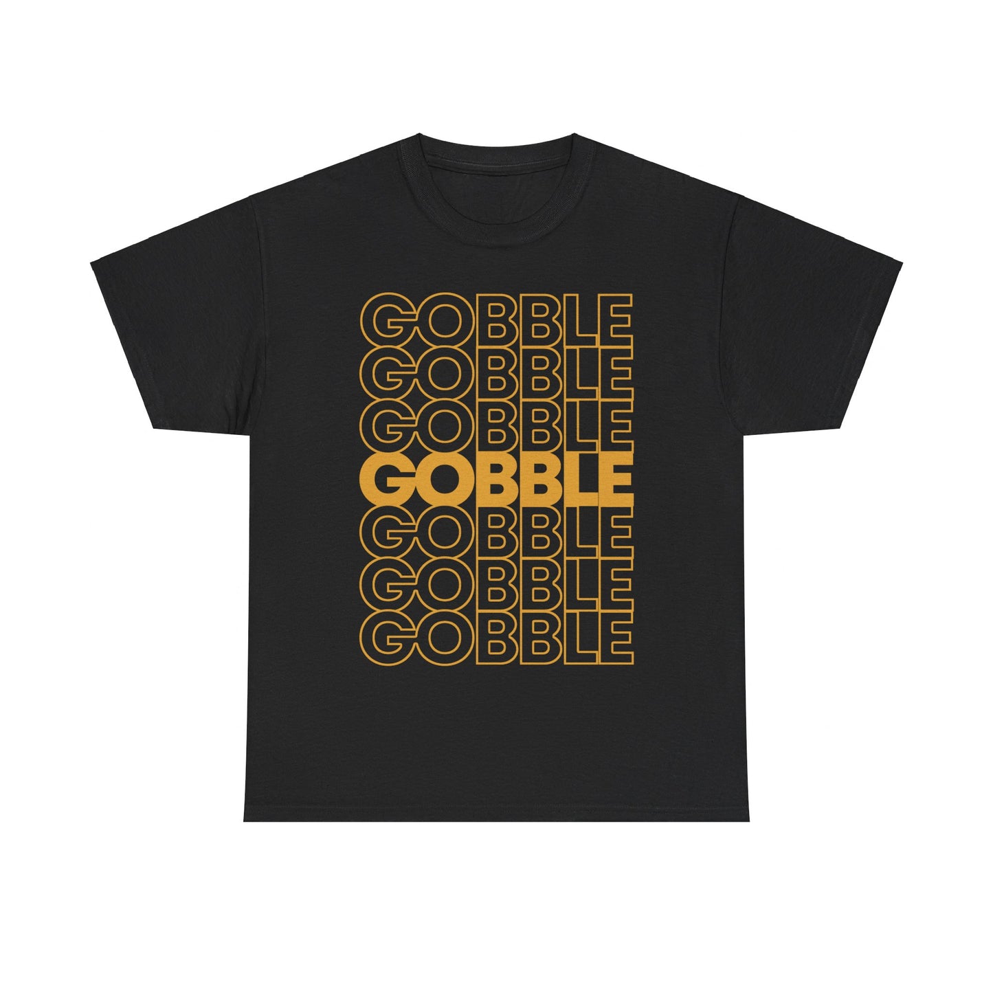 Retro Gobble Gobble Thanksgiving Turkey Unisex Graphic T-Shirt, Sizes S-5XL