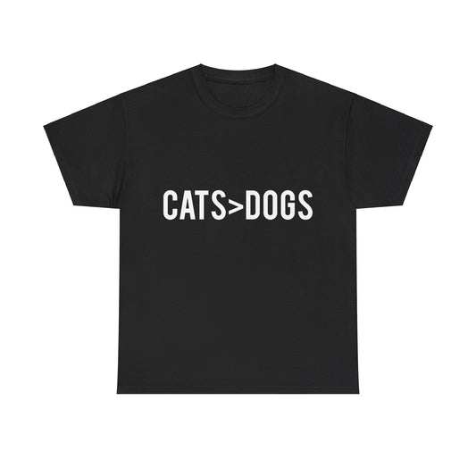 Cats Greater Than Dogs Unisex Graphic T-Shirt, Sizes S-5XL