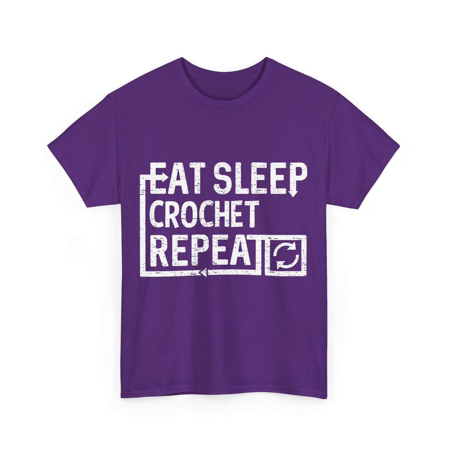 Eat Sleep Crochet Unisex Graphic T-Shirt, Sizes S-5XL