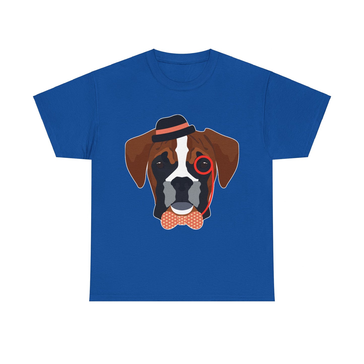 Hipster Boxer Dog Unisex Graphic T-Shirt, Sizes S-5XL