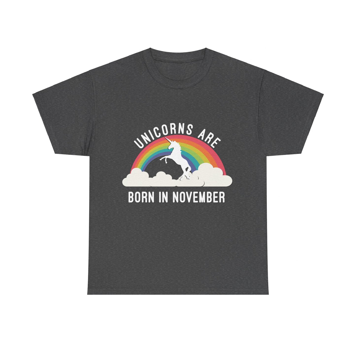 Unicorns Are Born In November Unisex Graphic T-Shirt, Sizes S-5XL