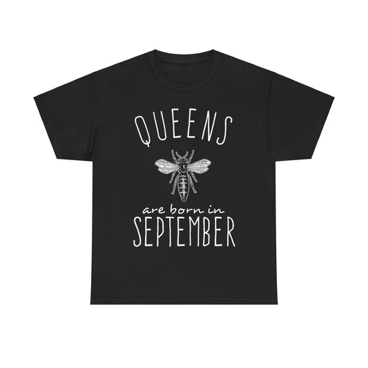 Queens Are Born In September Unisex Graphic T-Shirt, Sizes S-5XL