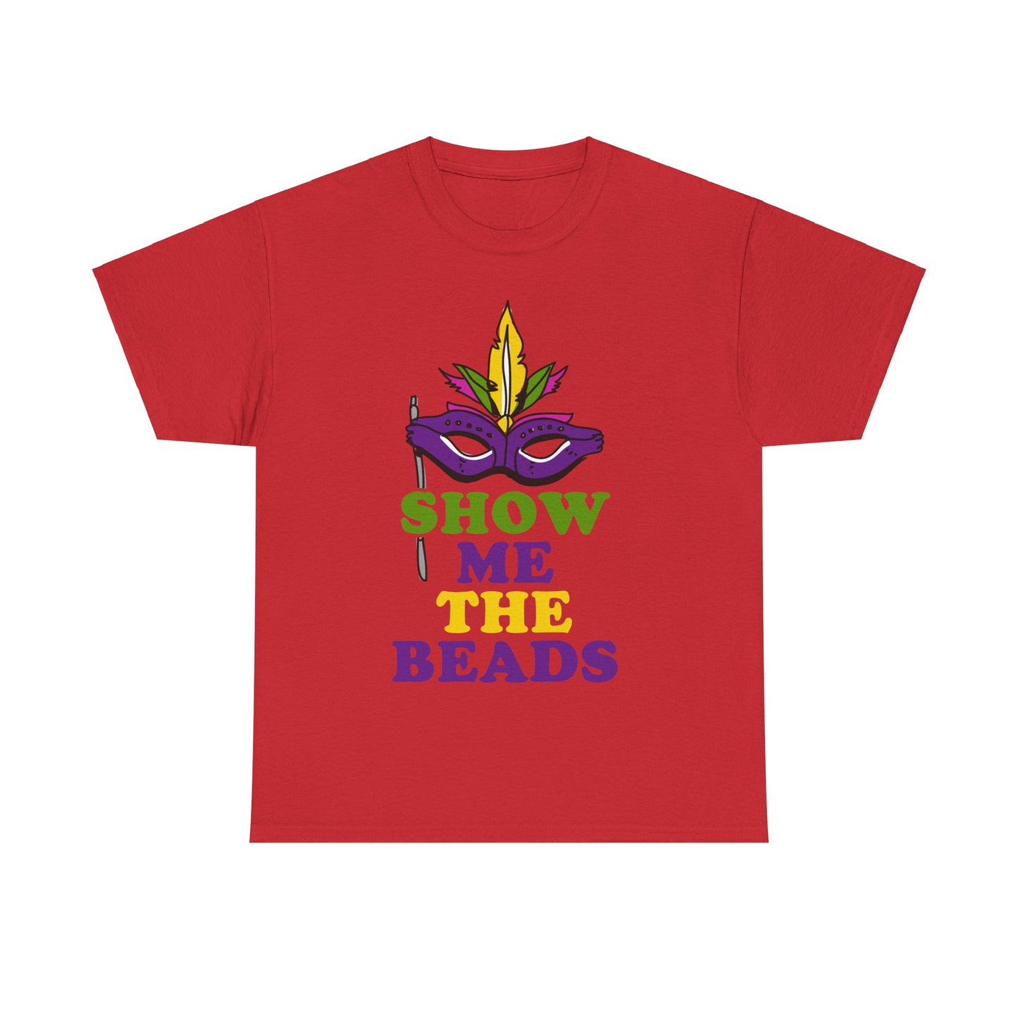 Show Me the Beads Mardi Gras Unisex Graphic T-Shirt, Sizes S-5XL