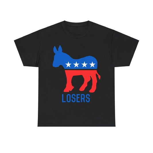 Democrat Donkey Losers Unisex Graphic T-Shirt, Sizes S-5XL