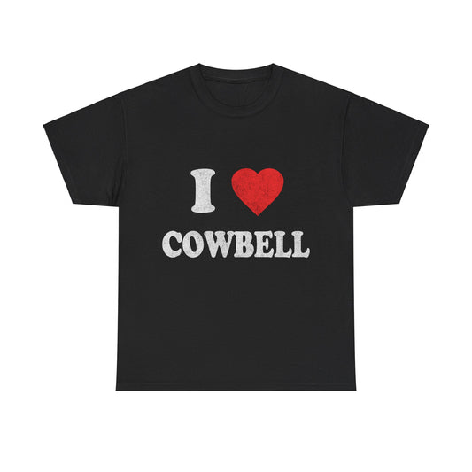 I Love Cowbell Retro Unisex Graphic T-Shirt, Sizes S-5XL