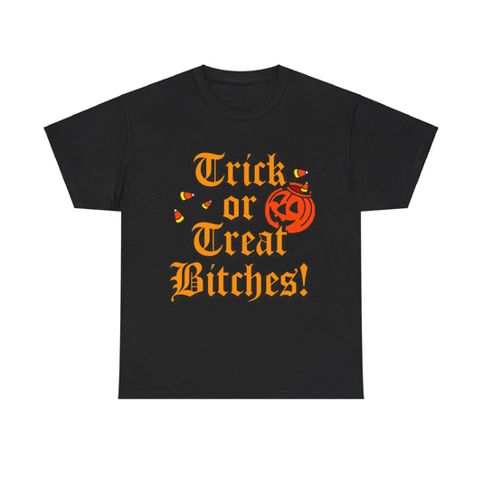 Trick Or Treat Bitches Unisex Graphic T-Shirt, Sizes S-5XL