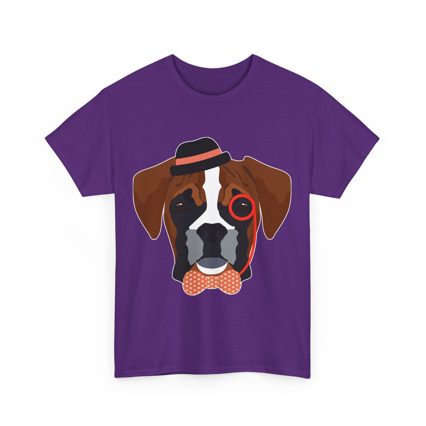 Hipster Boxer Dog Unisex Graphic T-Shirt, Sizes S-5XL