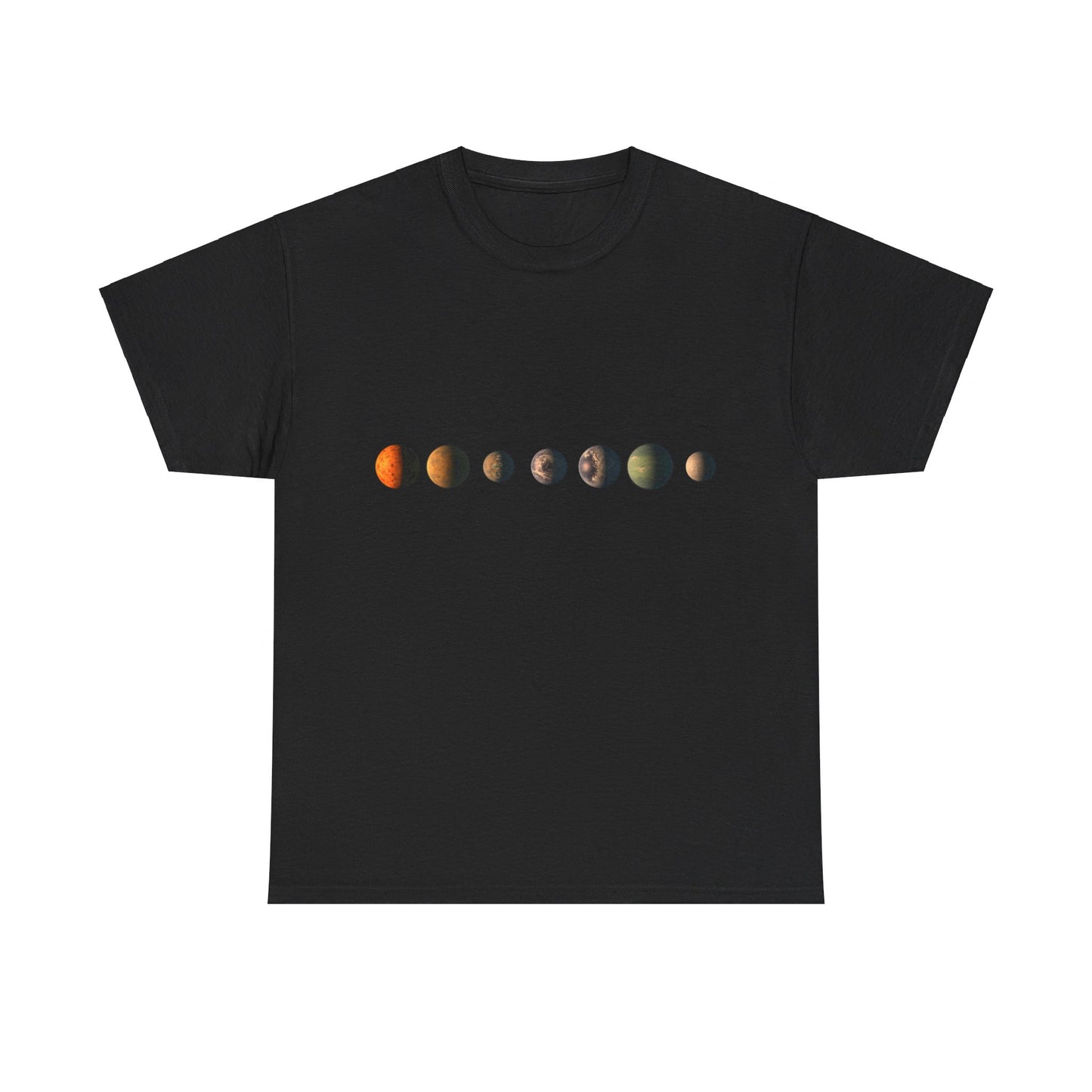 Trappist-1 7 Planet Lineup Unisex Graphic T-Shirt, Sizes S-5XL