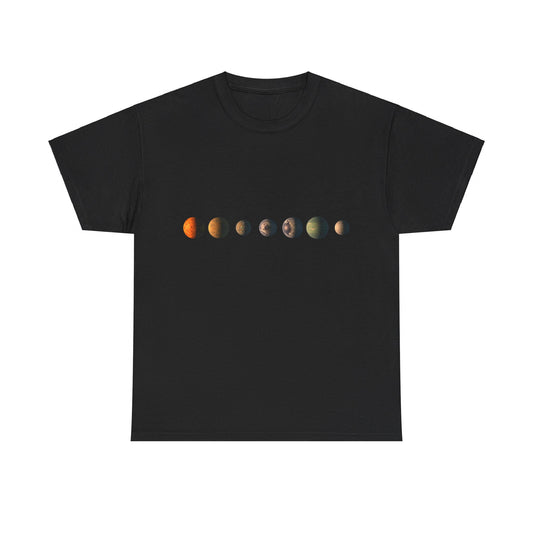 Trappist-1 7 Planet Lineup Unisex Graphic T-Shirt, Sizes S-5XL