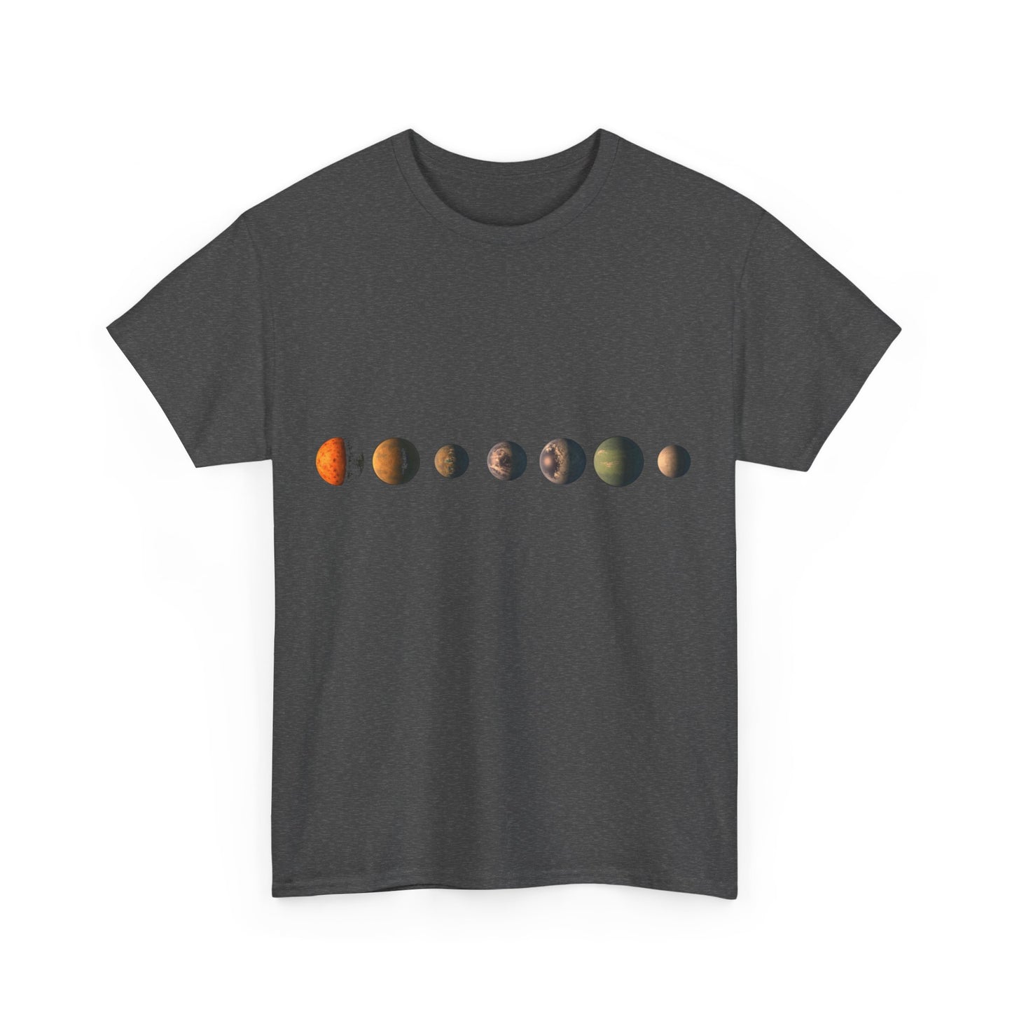 Trappist-1 7 Planet Lineup Unisex Graphic T-Shirt, Sizes S-5XL