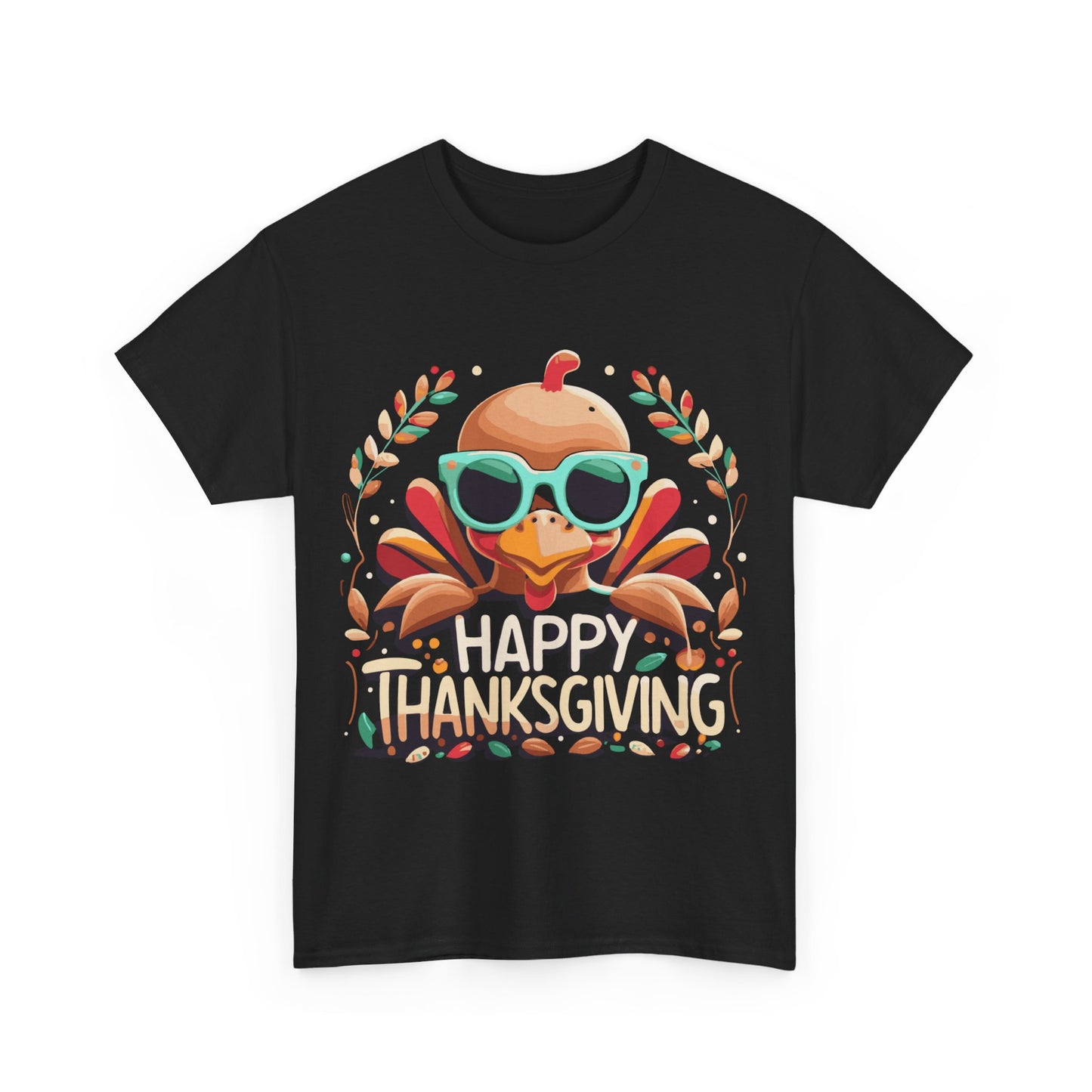 Happy Thanksgiving Turkey Unisex Graphic T-Shirt, Sizes S-5XL