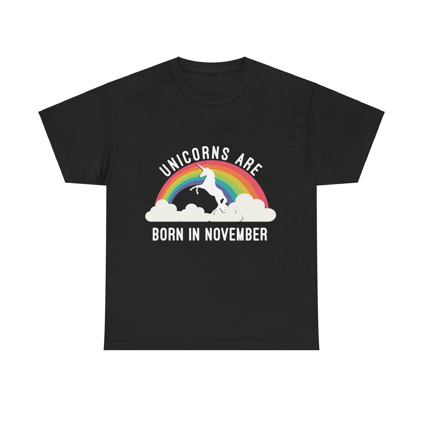 Unicorns Are Born In November Unisex Graphic T-Shirt, Sizes S-5XL