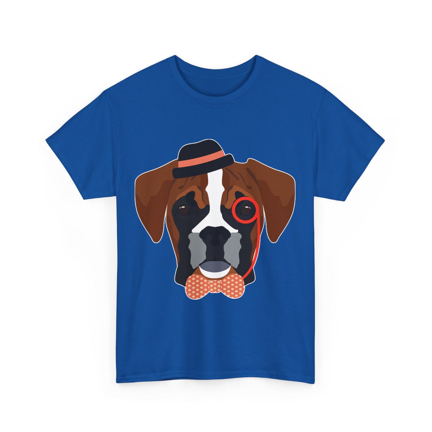 Hipster Boxer Dog Unisex Graphic T-Shirt, Sizes S-5XL